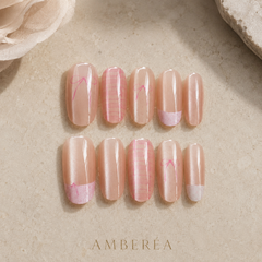 Blush Dawn Cat-Eye Press-On Nails