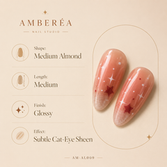 Petal Glow Cat-Eye Press-On Nails