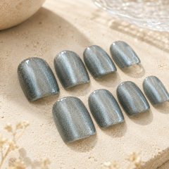 AMBEREA Milky Nude Heart Press-On Nails