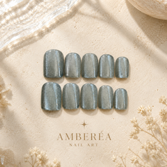 AMBEREA Milky Nude Heart Press-On Nails