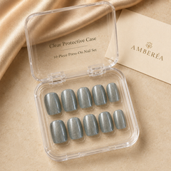 AMBEREA Milky Nude Heart Press-On Nails