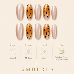 AMBEREA Amber Leopard Velvet Nails