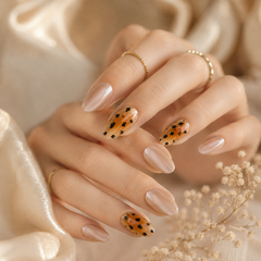 AMBEREA Amber Leopard Velvet Nails