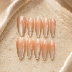 AMBEREA Bare Nude Shimmer French Nails