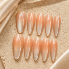 AMBEREA Bare Nude Shimmer French Nails