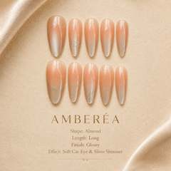 AMBEREA Bare Nude Shimmer French Nails