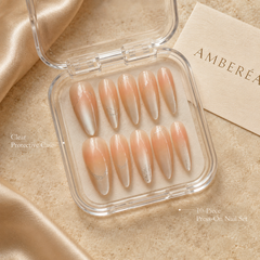 AMBEREA Bare Nude Shimmer French Nails