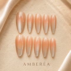 AMBEREA Bare Nude Shimmer French Nails