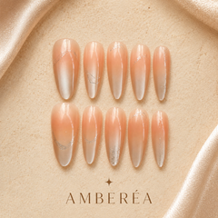 AMBEREA Bare Nude Shimmer French Nails