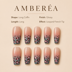 Soft Leopard Gradient Press-On Nails