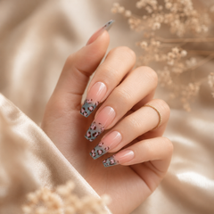 Soft Leopard Gradient Press-On Nails