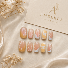 Daisy Bow Short Press-On Nails