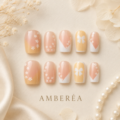 Daisy Bow Short Press-On Nails