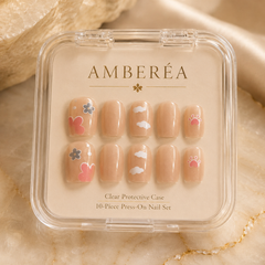 Cloud Paw Floral Press-On Nails