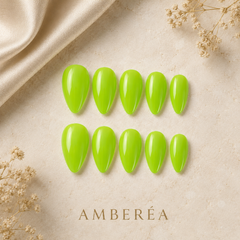 Neon Lime Cat Eye Press-On Nails
