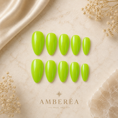 Neon Lime Cat Eye Press-On Nails