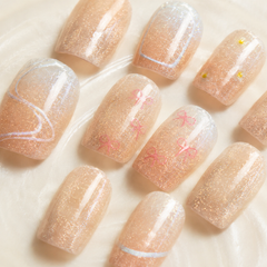 Soft Pink Shimmer Press-On Nails