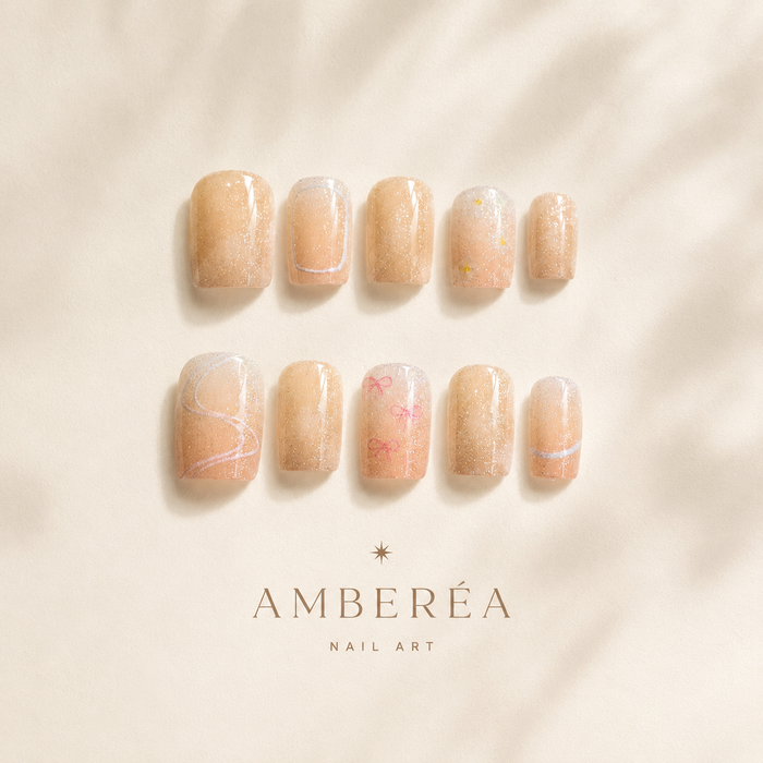 Soft Pink Shimmer Press-On Nails
