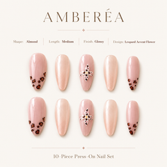 Soft Leopard Flower Press-On Nails