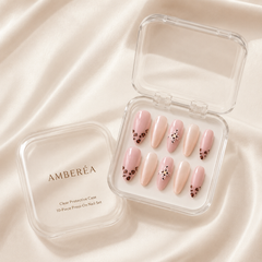 Soft Leopard Flower Press-On Nails