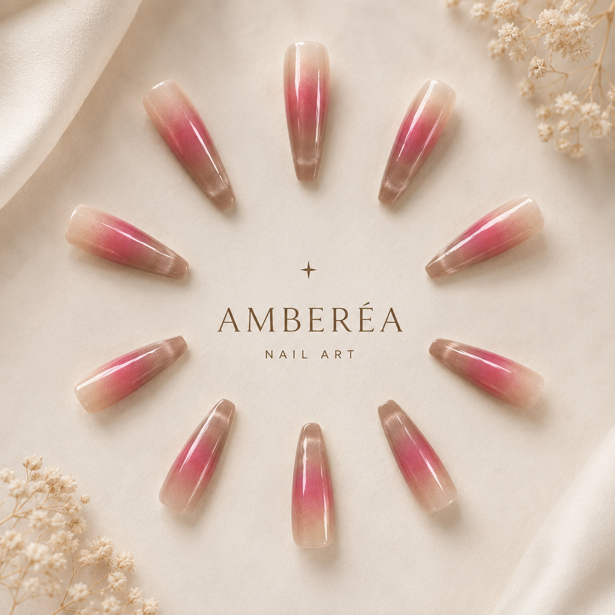 Blush Nude Cat Eye Press-On Nails