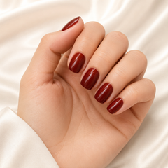 Brick Red Glossy Press-On Nails