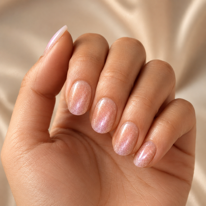Pink Crystal Shimmer Press-On Nails