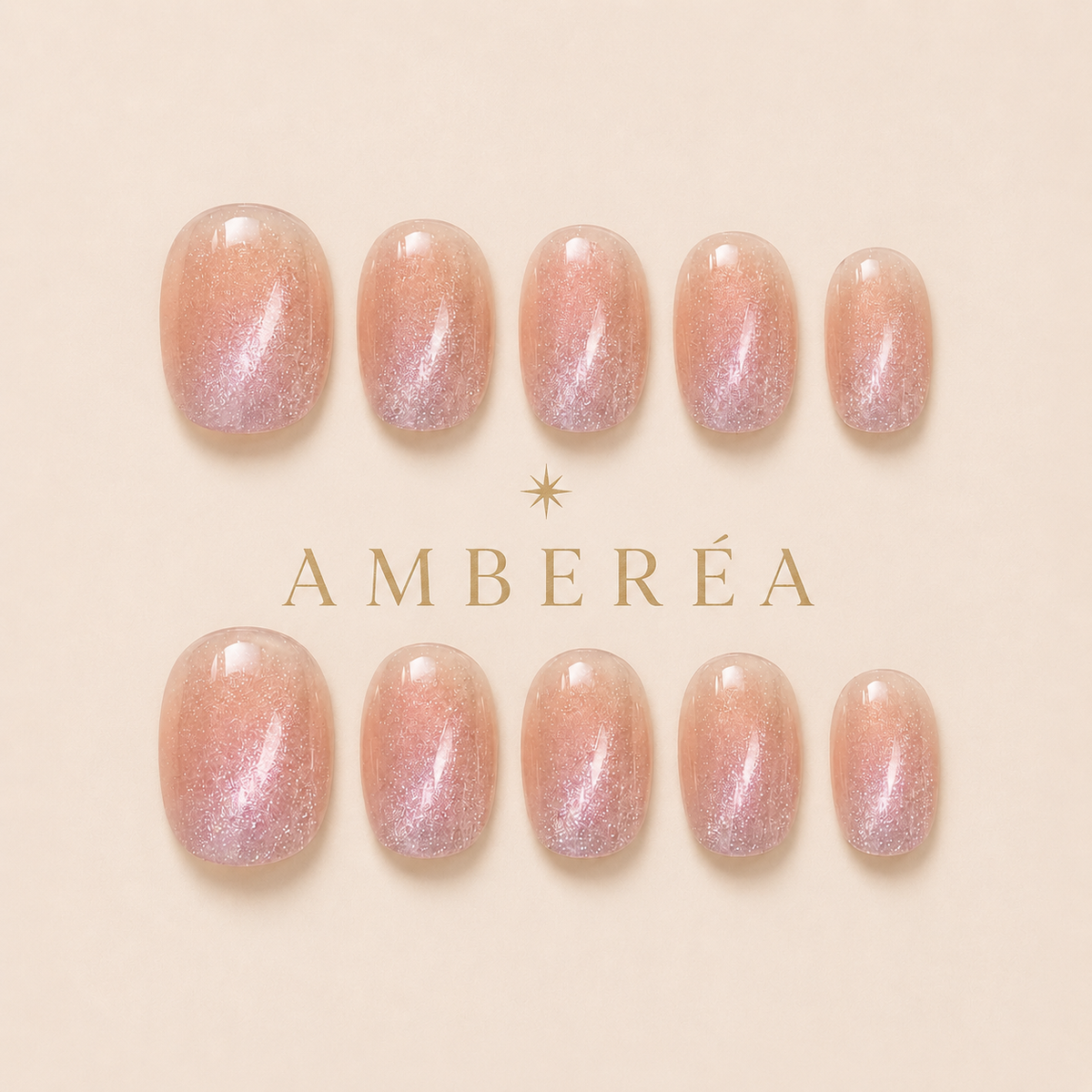 Pink Crystal Shimmer Press-On Nails