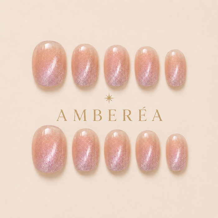 Pink Crystal Shimmer Press-On Nails
