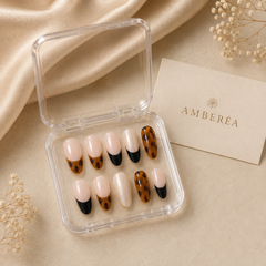 Amber Tortoiseshell French Press-On Nails