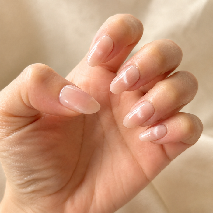 Peach Nude Cat Eye Press-On Nails