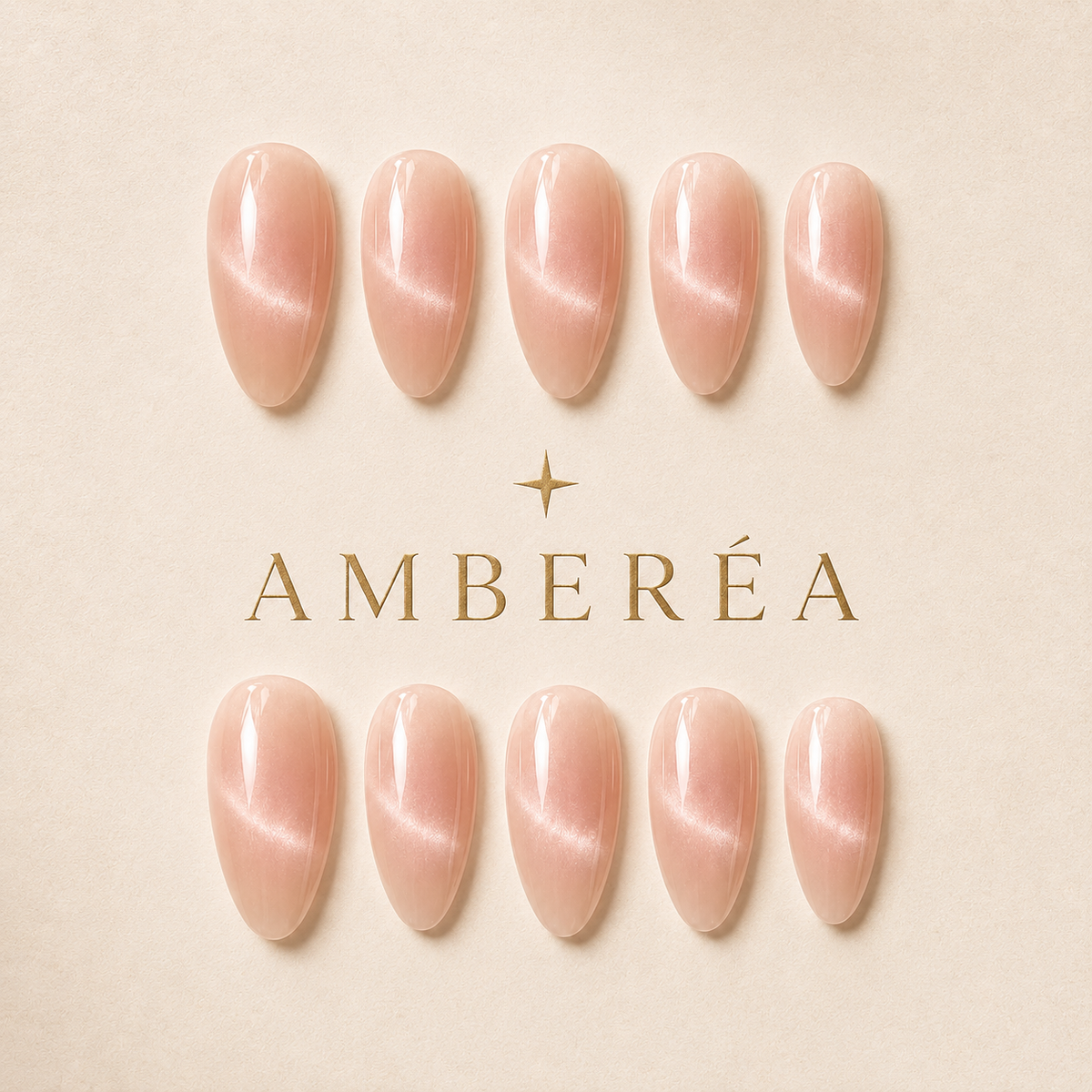 Peach Nude Cat Eye Press-On Nails