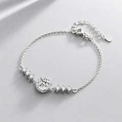 Moissanite Tennis Bracelet | Round Cut Luxury Bracelet for Women | AMBERÉA Fine Jewelry