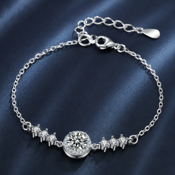 Moissanite Tennis Bracelet | Round Cut Luxury Bracelet for Women | AMBERÉA Fine Jewelry