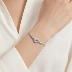 Moissanite Tennis Bracelet | Round Cut Luxury Bracelet for Women | AMBERÉA Fine Jewelry
