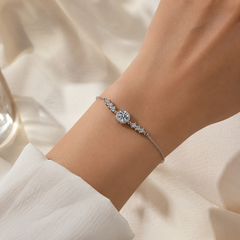 Moissanite Tennis Bracelet | Round Cut Luxury Bracelet for Women | AMBERÉA Fine Jewelry