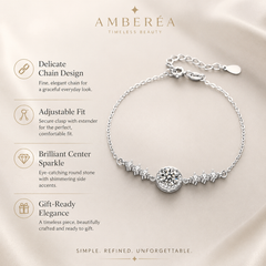 Moissanite Tennis Bracelet | Round Cut Luxury Bracelet for Women | AMBERÉA Fine Jewelry