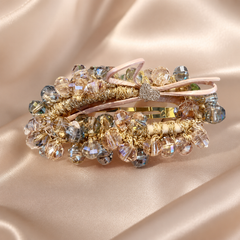 Crystal Beaded Hair Clip Set | Blush Pink Barrettes for Women – AMBERÉA