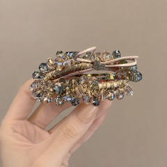 Crystal Beaded Hair Clip Set | Blush Pink Barrettes for Women – AMBERÉA