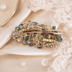 Crystal Beaded Hair Clip Set | Blush Pink Barrettes for Women – AMBERÉA