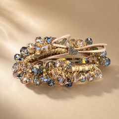 Crystal Beaded Hair Clip Set | Blush Pink Barrettes for Women – AMBERÉA
