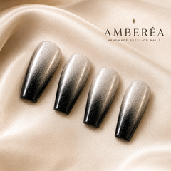 Smoky Silver Cat Eye Press-On Nails