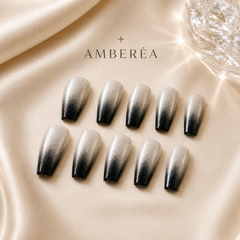 Smoky Silver Cat Eye Press-On Nails