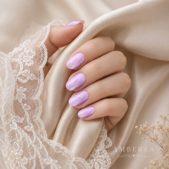 Lilac Cat Eye Press On Nails | Handmade Reusable Press-On Nails by AMBERÉA
