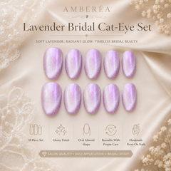 Lilac Cat Eye Press On Nails | Handmade Reusable Press-On Nails by AMBERÉA