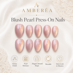 Rose Pink Cat Eye Press On Nails | Handmade Reusable Nails by AMBERÉA
