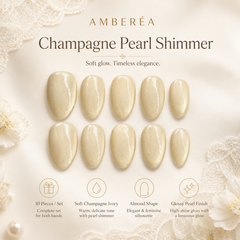 Champagne Gold Cat Eye Press On Nails | Handmade Reusable Bridal Nails by AMBERÉA