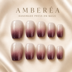 Mauve Burgundy Ombre Press-On Nails