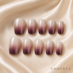 Mauve Burgundy Ombre Press-On Nails