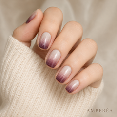 Mauve Burgundy Ombre Press-On Nails